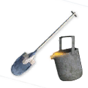 Melt iron shovel